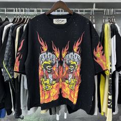 Mirror Skull Guitarist Splash Ink Print Tee 28874558