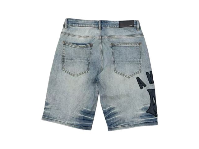 1:1 quality version Letter Pattern Embroidered Line Denim Shorts 28972420