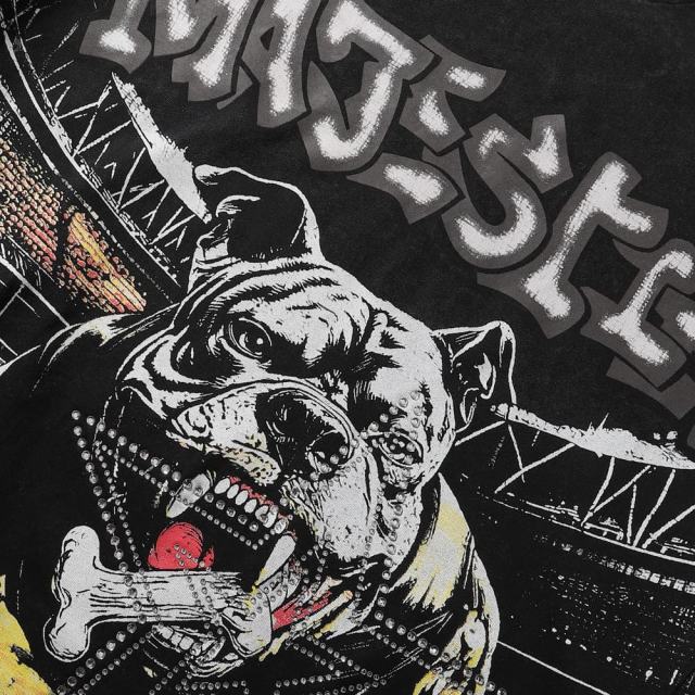 American Bully & Bone Rhinestone Print Washed Tee 28872178