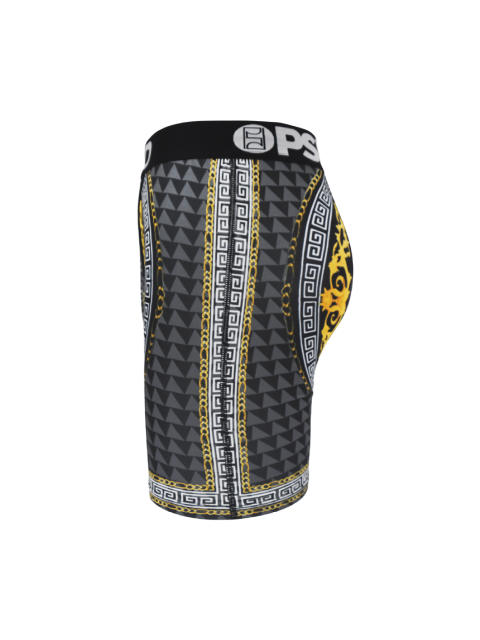 Golden Pattern Snow Leopard Print Boxer Briefs 28629057