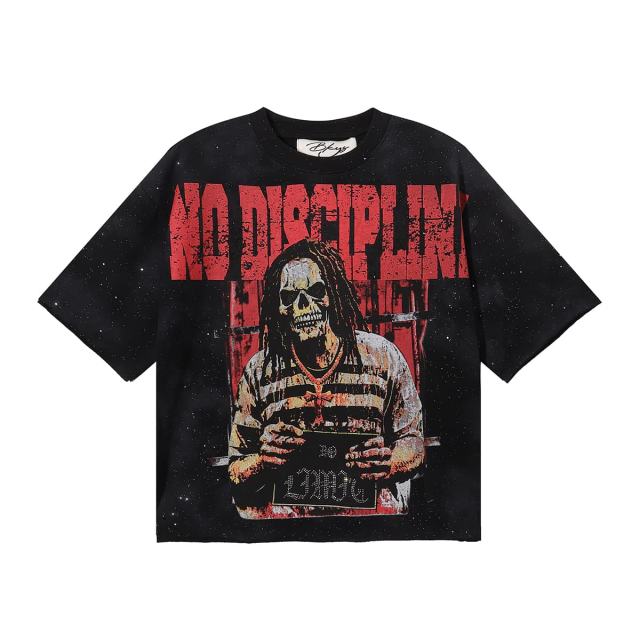 No Discipline F-Terry Cropped Print Tee 2 colors 28930873