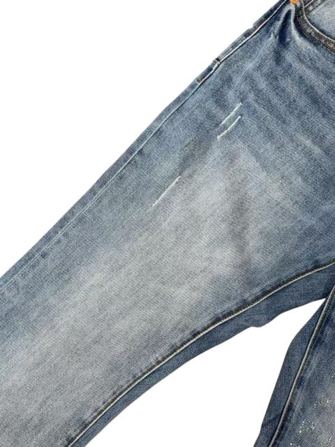 1:1 quality version Light Blue Washed Distressed Flare Jeans 28997711