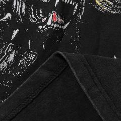 Bully Dog Skull Hotfix Rhinestone Print Washed Tee 28874476