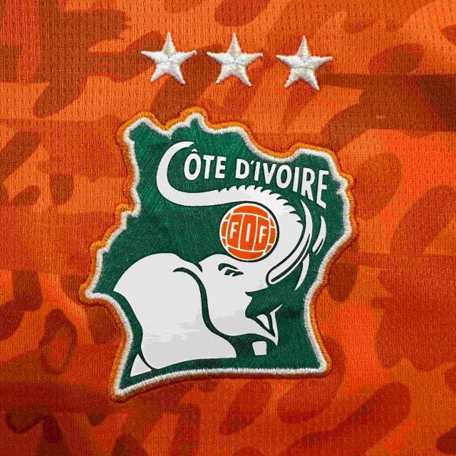 2026/2027 Orange Leopard Print Ivory Coast Home Replica Jersey 28898428
