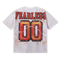Roaring Brown Bear Hotfix Rhinestone Print Washed Tee 28874480