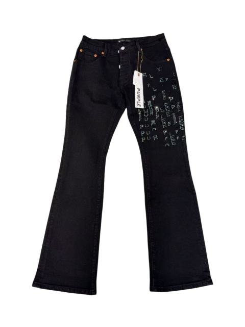 1:1 quality version Black Rhinestone Letter Flare Jeans 28997722