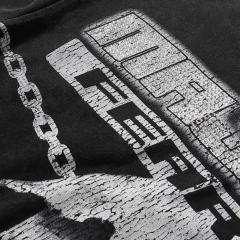 Grim Reaper Skull Chain Print Washed Tee 28874486