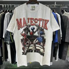 Skull Boxer Hotfix Rhinestone Print Washed Tee 28874478