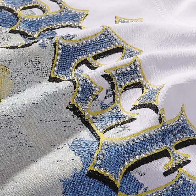 Riding Skull Cowboy Hotfix Rhinestone Print Tee 28874485