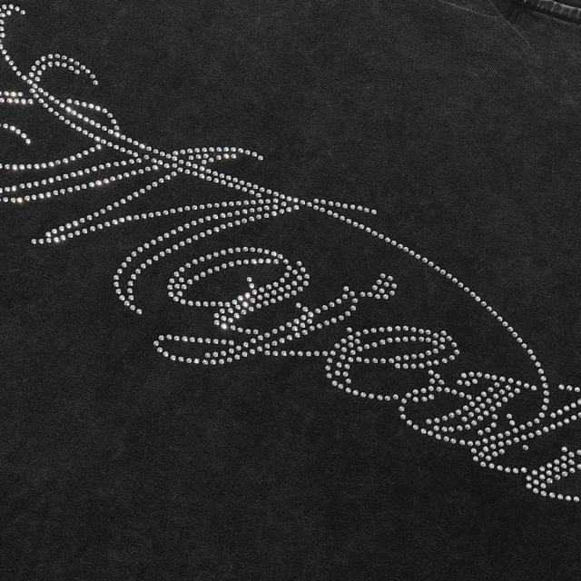 American Bully & Bone Rhinestone Print Washed Tee 28872178