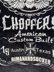 West Coast Choppers Skull Print Washed Distressed Tee