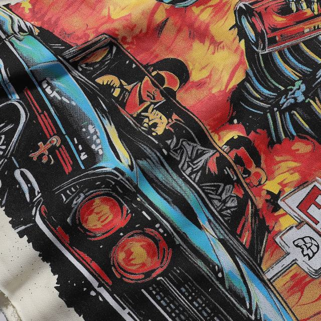 Cheers Skull Splash Ink Rhinestone Print Washed Tee 28874564