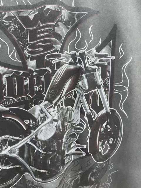 West Coast Choppers Vintage Motorcycle Print Distressed Loose Sleeveless Tank Top