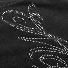 Bully Dog Skull Hotfix Rhinestone Print Washed Tee 28874476