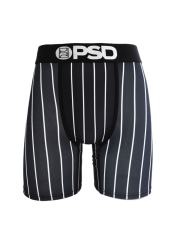 White Vertical Striped Print Boxer Briefs 28629046