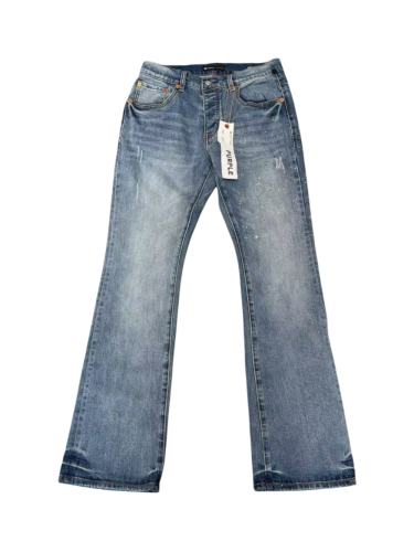 1:1 quality version Light Blue Washed Distressed Flare Jeans 28997711