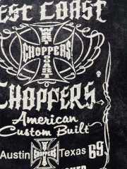 West Coast Choppers Skull Print Washed Distressed Tee