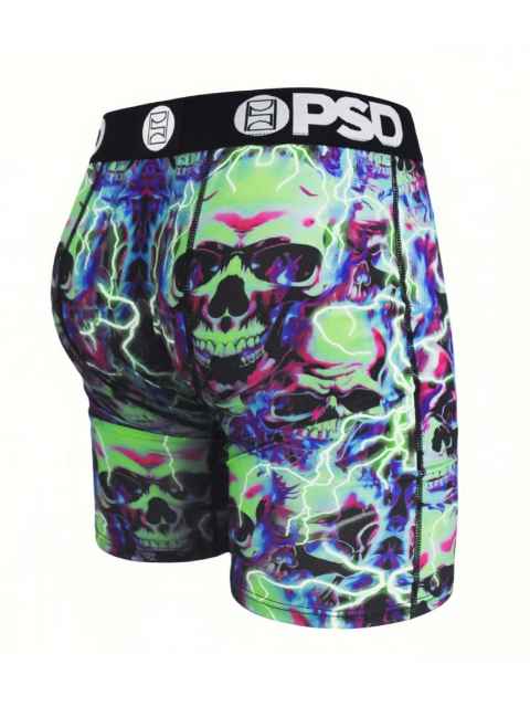 Lightning Storm Skull Print Boxer Briefs 28629056