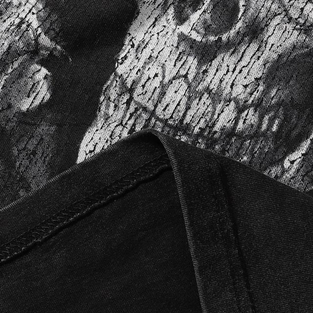 Grim Reaper Skull Chain Print Washed Tee 28874486