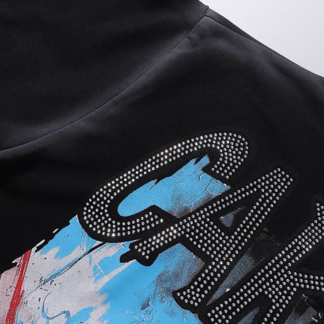 Carnival Skull Rhinestone Print Washed Tee 28874569