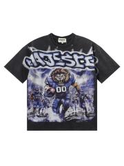 Lion Player Print Washed Tee 28874481