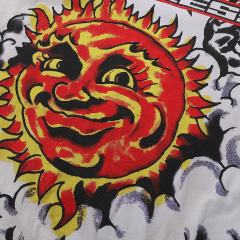 Sun Faded Vintage Hotfix Rhinestone Print Washed Tee 28874487