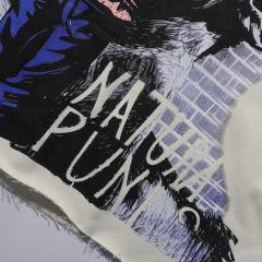 Street Art Rhinestone Print Washed Tee 28874567
