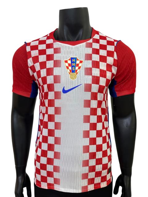 2026/2027 Red White Checkerboard Croatia Home Predesign Version Authentic Jersey 28898434