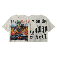 Cheers Skull Splash Ink Rhinestone Print Washed Tee 28874564