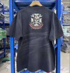 West Coast Choppers Skull Print Washed Distressed Tee
