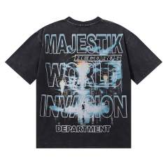 UFO City Rhinestone Print Washed Tee 28872179