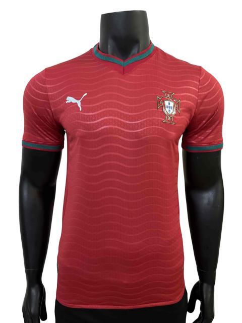 2026/2027 Burgundy Wave Pattern Portugal Home Jersey 2 Kind 28898443