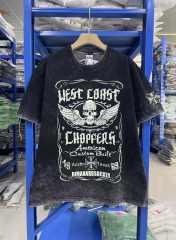 West Coast Choppers Skull Print Washed Distressed Tee