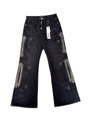 1:1 quality version Bone Patch Studded Flared Jeans 28963945