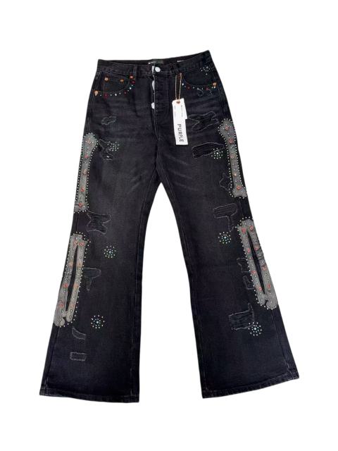1:1 quality version Bone Patch Studded Flared Jeans 28963945