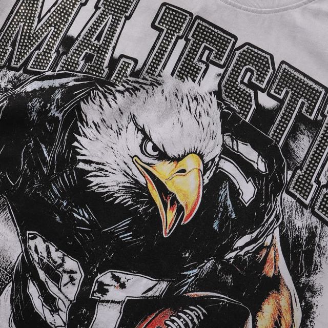 Eagle Player Hotfix Rhinestone Print Washed Tee 28874483