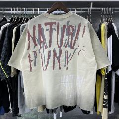 Street Art Rhinestone Print Washed Tee 28874567