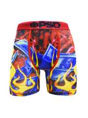 Blue Banknote Flame Print Boxer Briefs 28702277