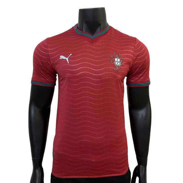 2026/2027 Burgundy Wave Pattern Portugal Home Jersey 2 Kind 28898443