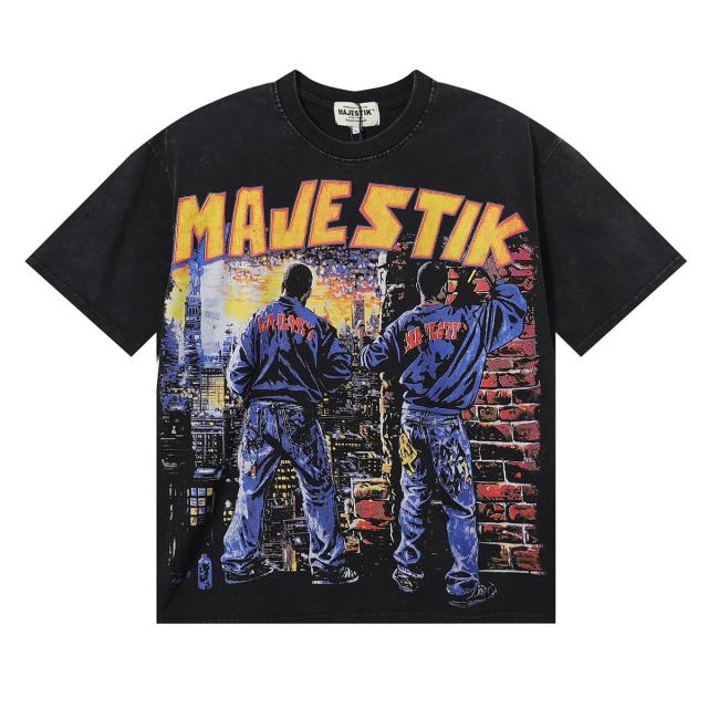 City Night Workers Print Washed Tee 28874482
