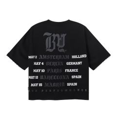 CD Skull Rhinestone Print Washed Tee 28874565