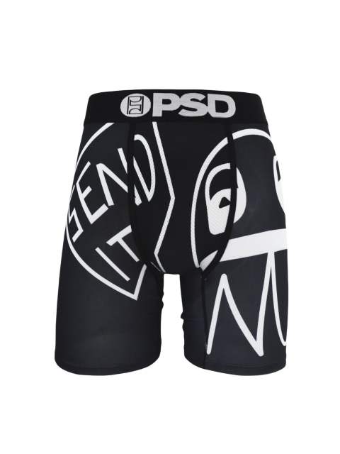 White Line Cartoon Print Boxer Briefs 28629047