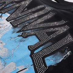 Carnival Skull Rhinestone Print Washed Tee 28874569