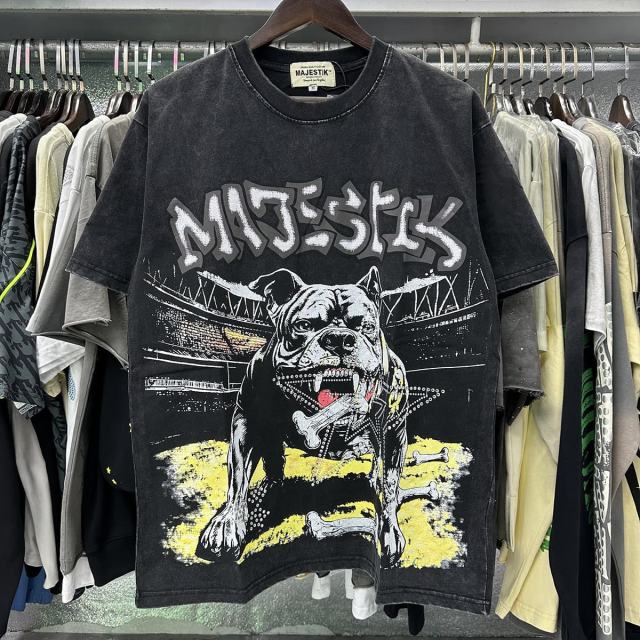 American Bully & Bone Rhinestone Print Washed Tee 28872178