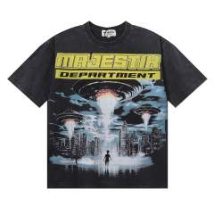 UFO City Rhinestone Print Washed Tee 28872179
