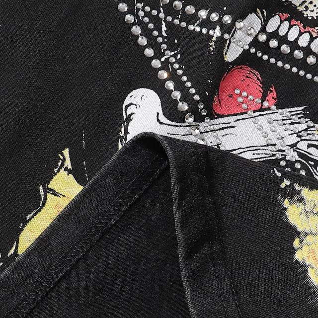 American Bully & Bone Rhinestone Print Washed Tee 28872178