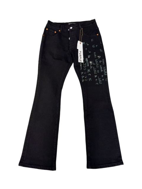 1:1 quality version Black Rhinestone Letter Flare Jeans 28997722