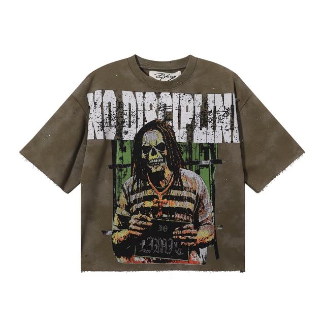 No Discipline F-Terry Cropped Print Tee 2 colors 28930873