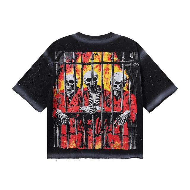 Get Lost F Rhinestone Print Washed Tee 28872177