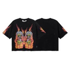 Mirror Skull Guitarist Splash Ink Print Tee 28874558